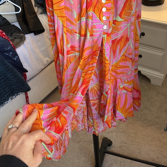 Pink and Coral Maxi Skirt - Picture 3 of 3